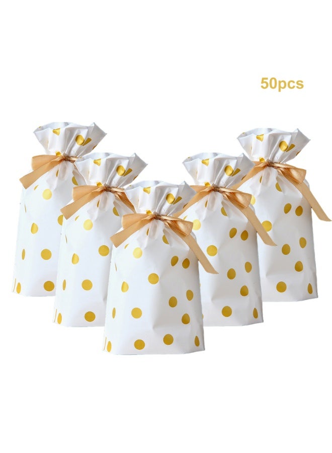 50 Pack Treat Bags Drawstring Cookie Candy Bag for Birthday Wedding Engagement Holiday Favor - Image 1